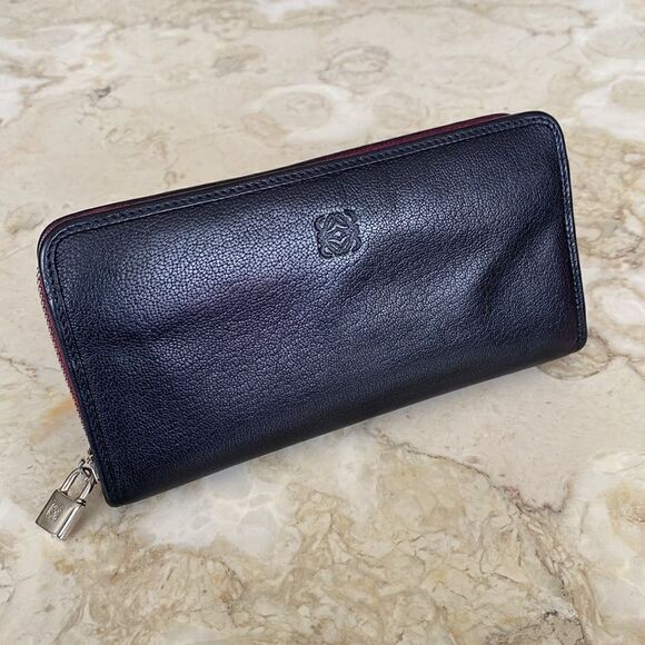 Loewe Anagram Padlock Zip Around Calfskin Long Wallet - Picture 1 of 16
